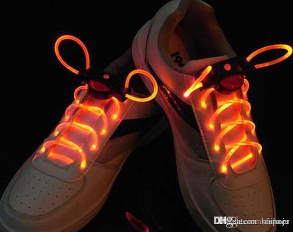 Luminous LED Multicolors Shoelaces Multicolor Light up Glowing Stick Strap Shoe Strings free shipping
