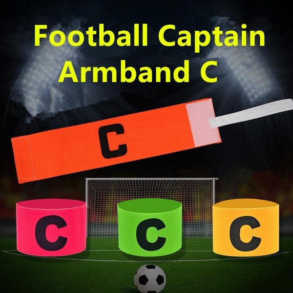 High Quality Outdoor Football Soccer Flexible Sports Adjustable Player Bands Fluorescent Captain Armband Colorful