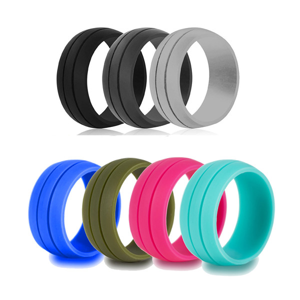 Silicone Wedding Ring for Women and Men - Men's Rubber Wedding Ring - Thin Woman Silicone Wedding Band - Male and Female from 6~12 Size