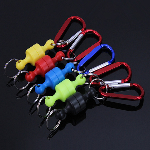 10pcs 5-color 12cm 28g Strong Magnetic Keychain Portable Buckle Outdoor Fishing Mountaineering Multi-function Buckle