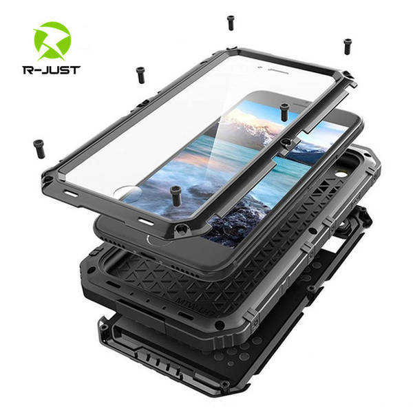 Luxury Armor Metal Aluminum Waterproof Phone Case For Iphone Xr X 6 6s 7 8 Plus Xs Max Shockproof Dustproof Heavy Duty Cover C19021301