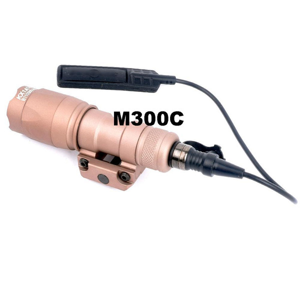 Tactical M300C Weapon Light Constant and Momentary Scout Light Hunting Flashlight Fit 20mm Pictinny Rail for Hunting