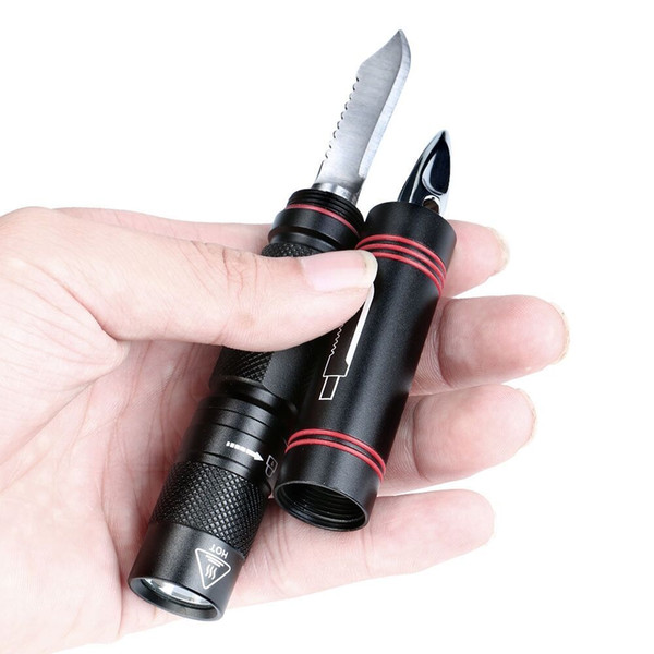 Mini LED Flashlight Self Defense Security Protection Tactical Pen Glass Breaker LED Torch Light Multifunction Tool for Camping Hunting