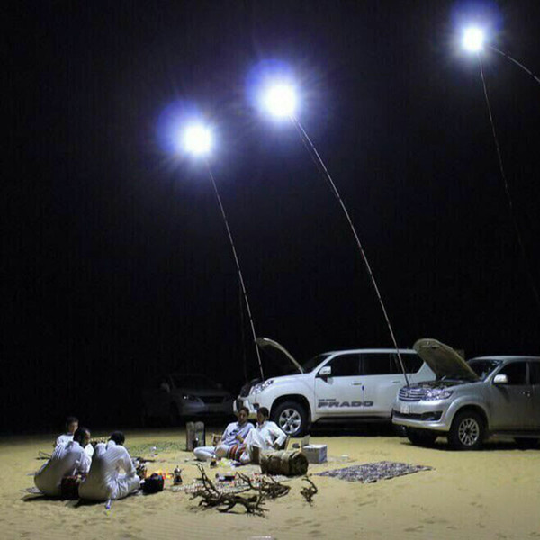 224pcs LEDs COB 12V LED Telescopic Fishing Rod Outdoor Lantern Camping Light for Road Trip or mobile street light flashlight