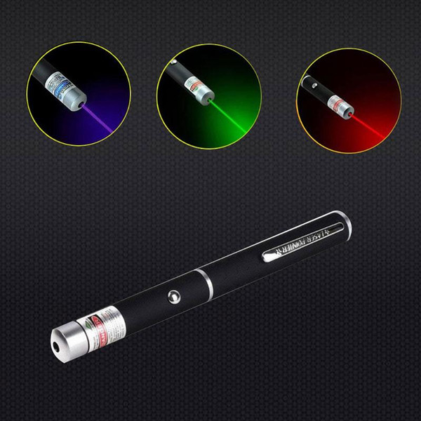 1Pcs 5MW 650nm Red /Blue /Green Violet Laser Pen Powerful Laser Pointer Presenter Remote Lazer Hunting Laser Bore Sighter