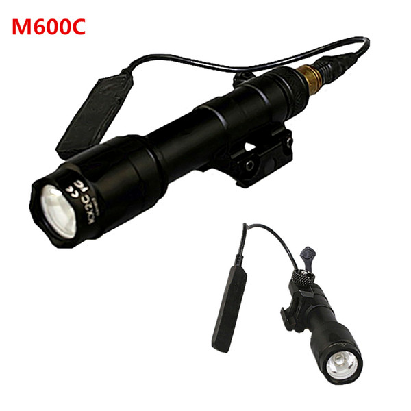 M600C Tactical Scout Light Rifle Flashlight LED Hunting Spotlight Constant and Momentary Output with Tail Switch