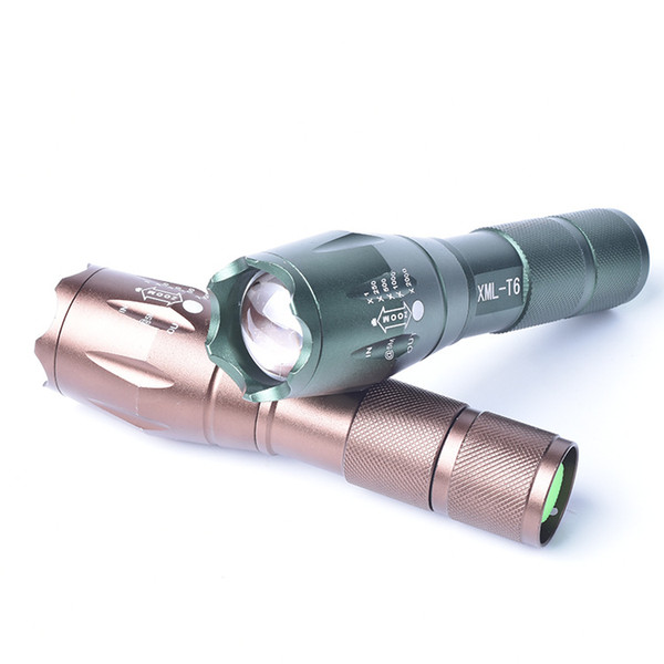 T6 flashlight q5-xpe telescopic focusing led aluminum alloy flashlight.LED camping torch can adjust the focal length to enlarge Waterproof t