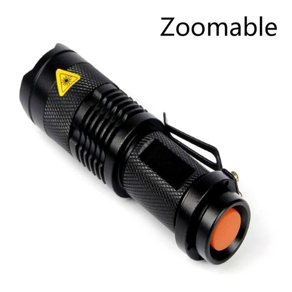 F-08 LED Flashlight penlight 2000LM mini Waterproof Torch 3 Modes zoomable Adjustable Focus Lantern Portable Light use AA 14500