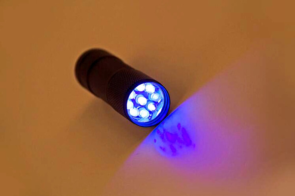 F-02 Hot Sale 9 LED UV Flashlights Mini Aluminum Portable UV Flashlight Violet Light Torch Light Lamp Flashlight Aluminum for 3xAAA