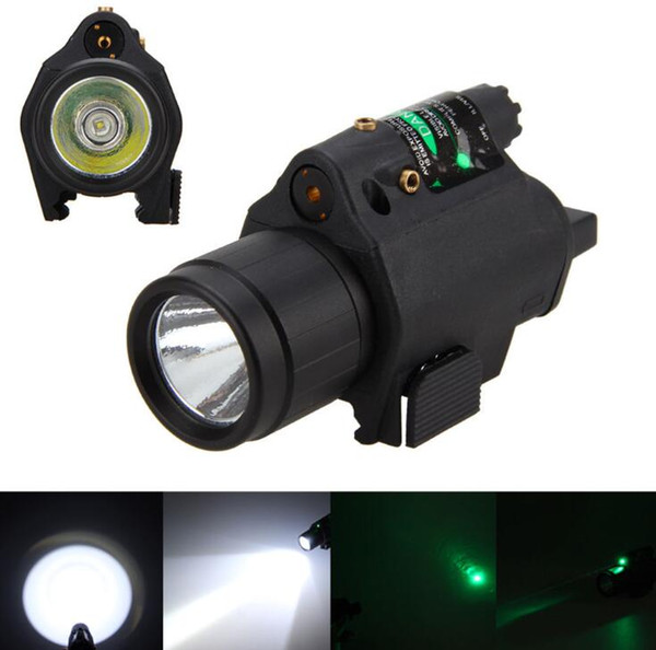 New Compact Tactical Red Green Laser Sight Pistol LED Flashlight Accessories Laser Light for Standard Rail