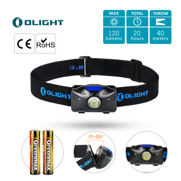 Olight H04 Led Headlight Adjustable Led Flashlight Active Compact Headtorch Aaa Battery Bright Led Lamp Torch 2 Years Warranty