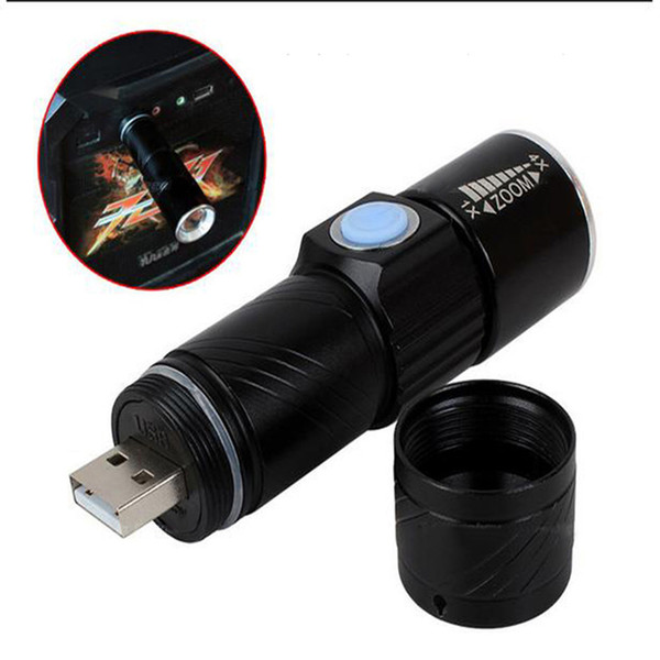 3 Mode outdoor Flash night Light Torch Mini Zoom Rechargeable Powerful USB LED Flashlight AC Lanterna For Outdoor Travel