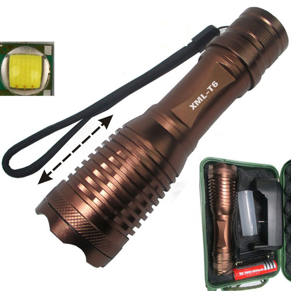 High power tactical Flashlight Torch Led 10W bicycling hunting equipment Zoomable bike ridding lighting 500M 3000Lumens