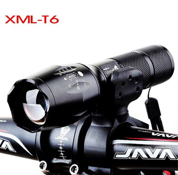 Mountain bike, bicycle front lamp LED Mini zoom tactics T6 strong light flashlight