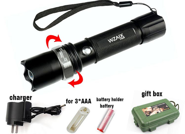 New Mini High power tactical Flashlight Torch Led bicycling hunting equipment Zoomable bike ridding lighting 300M flashlight 5000Lumens