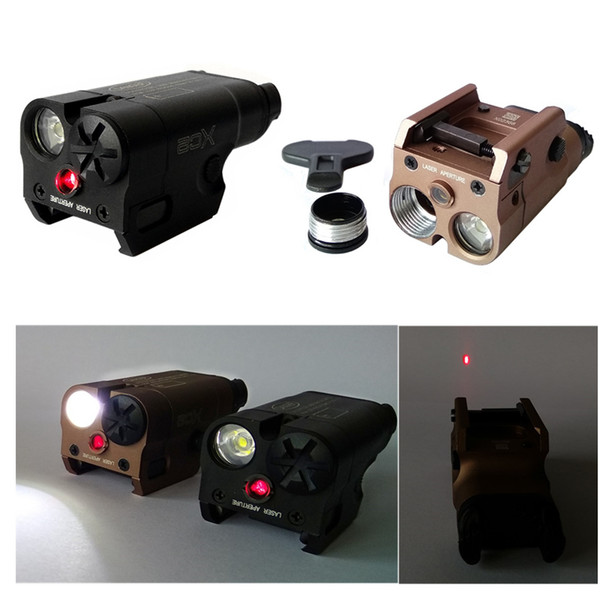 XC2 Laser Light Compact Pistol Flashlight With Red Dot Laser Tactical LED MINI White Light 200 Lumens Airsoft Flashlight