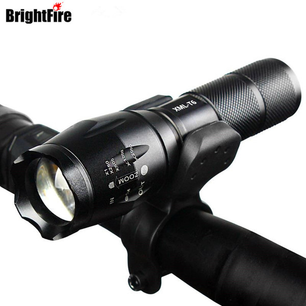 Professional Waterproof Cree Xm -L T6 3800lm Bicycle Light Torch Zoomable Led Flashlight Bike Light With Torch Holder