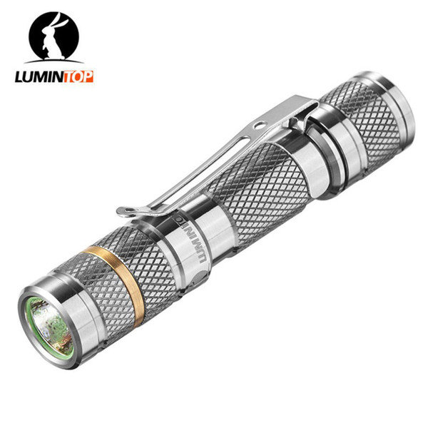 Lumintop Tool Ti Titanium 110lm Aaa Led Waterproof Flashlight For Cree Xp -G2 R5 With Detachable & Reversible Clip Free Shipping