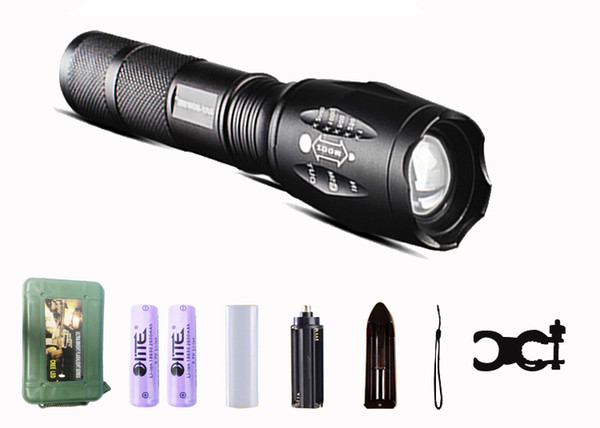 high power tactical torchT6 bicycling hunting equipment zoomable bike Torch ridding torch lighting led tactical 500M flashlight 3800Lumens