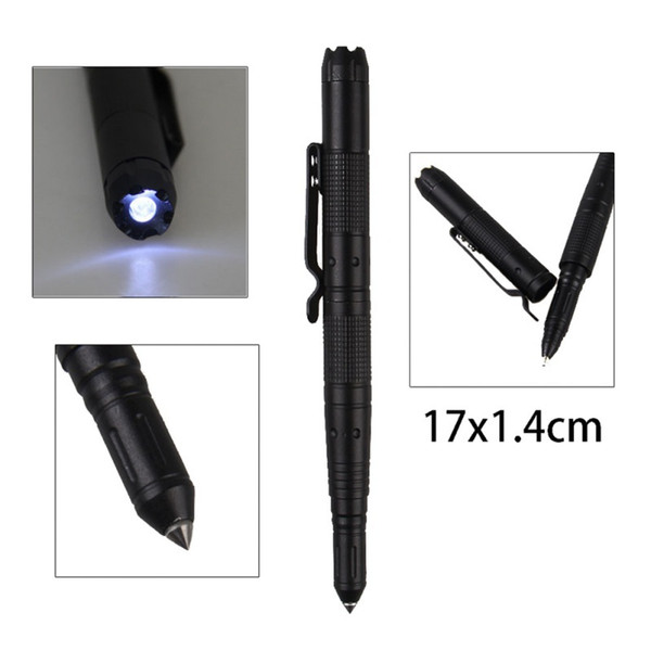 Free DHL Aluminum Self Defense Tactical Pen LED Flashlight Glass Breaker Multifunction Writing Pen Survival Tool for Hunting Camping