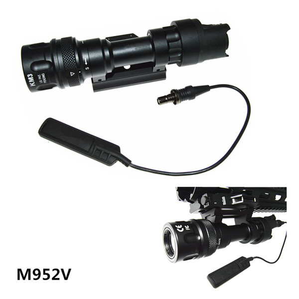 M952V Dual Output Flashlight Tacitical LED light Flashlight For Hunting Black