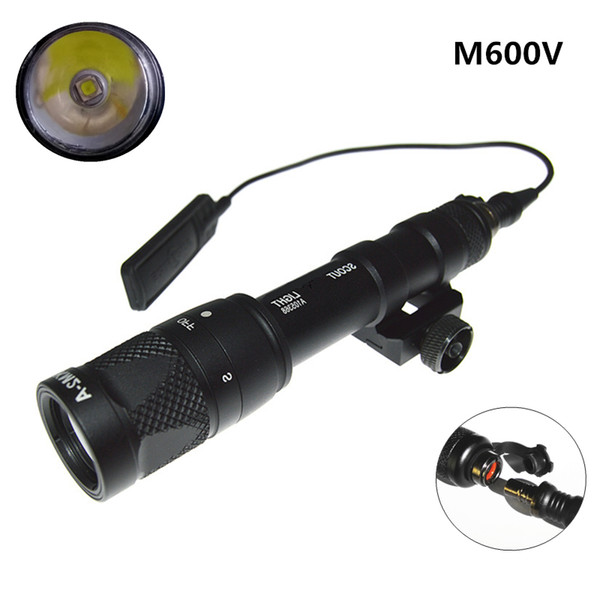 M600V Light Hunting Night LED Flashlight Tactical Waterproof Light With with Tape Switch