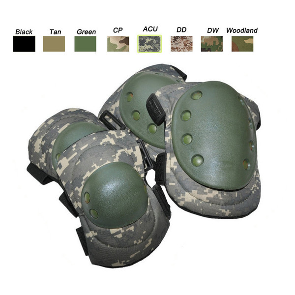 Outdoor Sports Army Hunting Paintball Shooting Camo Gear Protective Airsoft Kneepads Tactical Elbow & Knee Pads SO13-001