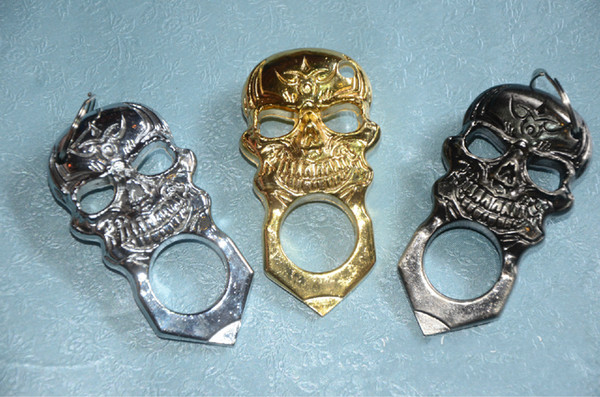 Fine steel skull overweight buckle single finger Tiger classic boxing ring broken window escape device single finger buckle