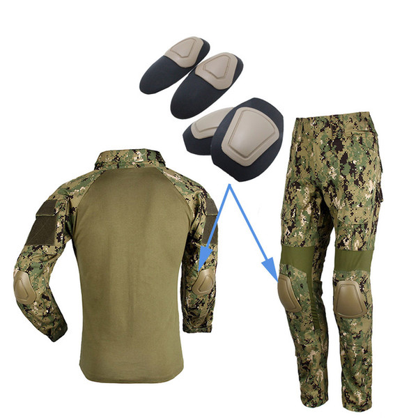 Outdoor Sports Army Hunting Paintball Shooting Camo Gear Protective Airsoft Kneepads Tactical Elbow & Knee Pads for BDU SO05-009