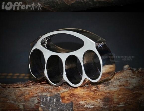 new 1 PCS F-S THICK CHROMED KIRSITE BRASS KNUCKLES DUSTERS