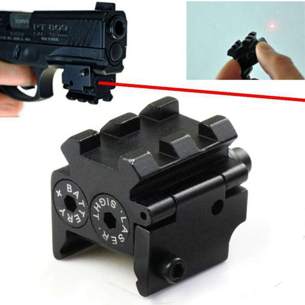 Mini Adjustable Compact Tactical Red Dot Laser Sight Scope Fit For Pistol Gun 20mmr Rail