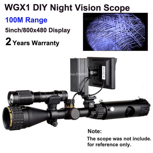 100M Night Vision Lens DIY Night Vision Scope 800x480 Display Riflescope Optical