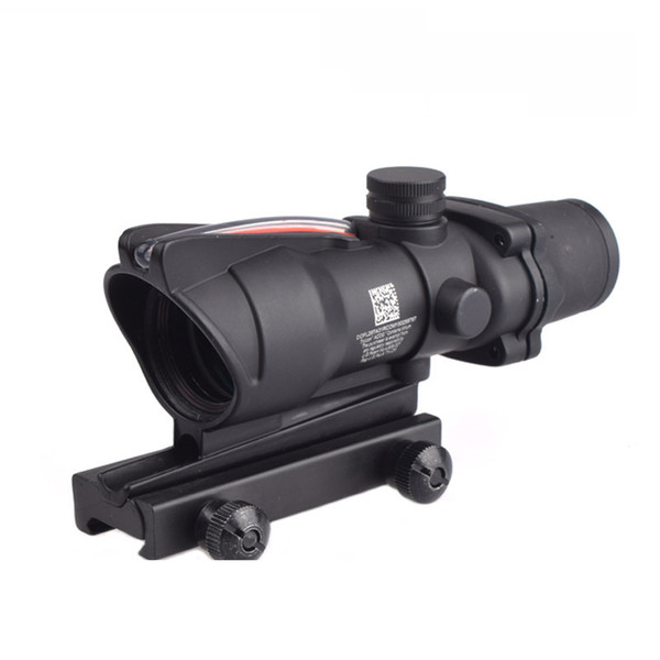 Trijicon Hunting Riflescope ACOG 4X32 Real Fiber Optics Red Green Illuminated Chevron Glass Etched Reticle Tactical Optical Sight