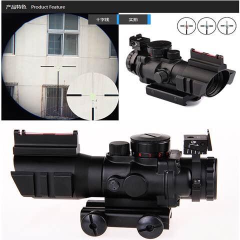 4x32 Acog Riflescope 20mm Dovetail Reflex Optics Scope Tactical Sight For Hunting Gun Rifle Airsoft Sniper Magnifier