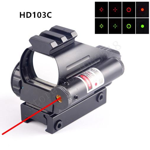 Hunting Scopes Holographic Reflex Sight Green Red Dot with Dovetail Laser Position Rifle Collimator 22mm Rail Guide