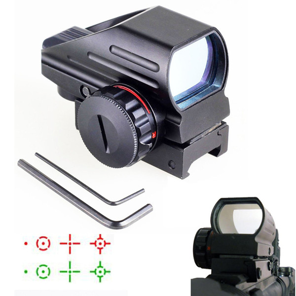 Hunting Tactical Red Green Dot Sight Multi Reticle 4 Reticles Reflex Rifle Scope 1X22X33 Hunting Airsoft Optical Rail #ZH92100