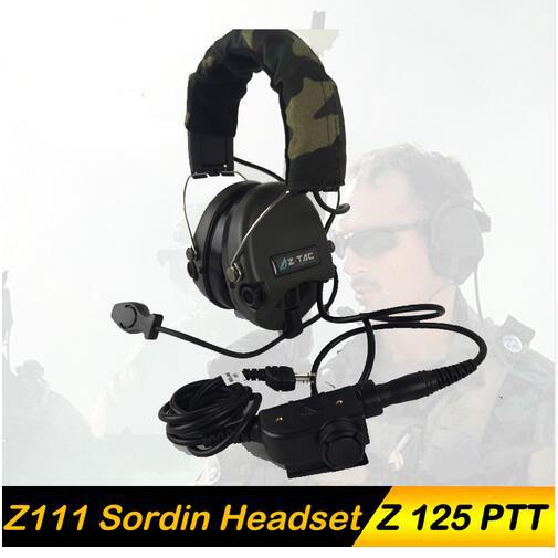 Z-TAC Air Gun Tatical Arsoft ZSordin Active Headphones Peltor Tactical Headset With z tac Softair Z tactical Midland PTT kenwood