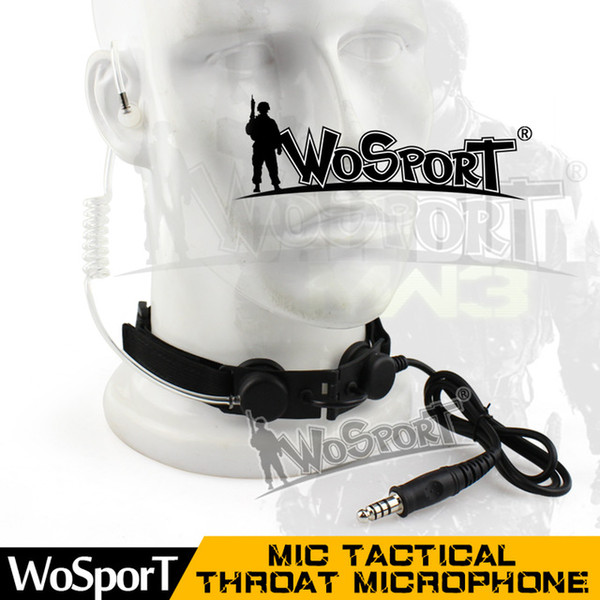 New arrival Tactical Throat Microphone Headset PTT Portable Radio Mic Neckband for Walkie Talkie Helmet Communication