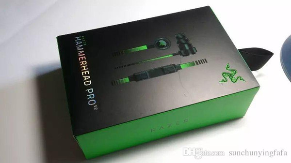 Razer Hammerhead Pro V2 Headphone With Microphone With Retail Box In Ear Gaming headsets DHL Free Shipping.