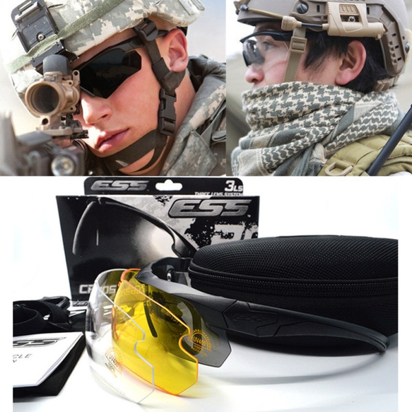 Cool man UV400 100% radiation protection Tactical glasses Includes 3 pairs of lenses and glasses case/glasses bag.