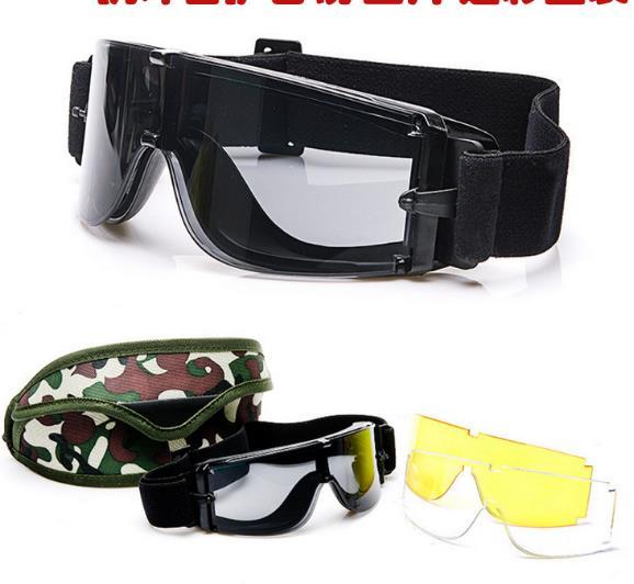 top quality brand 3 lens Polarizing shooting glasses x800 tactical sunglasses Bulletproof glasses goggles outdoors