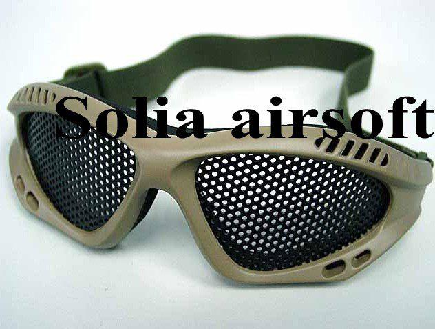 Big Discount goggles nets glasses eye protective tactical cycling eyewear Sand Color