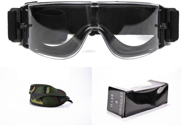 New high quality new tactical goggles male motorcycle riding ski windshield real CS bulletproof protection anti-shock glasses