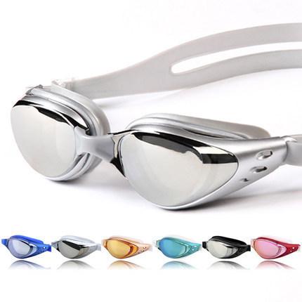 Waterproof Defence Fog High Clear Goggles Men And Women Will Frame Electroplate Myopia Swimming Glasses Plain Glass tactical