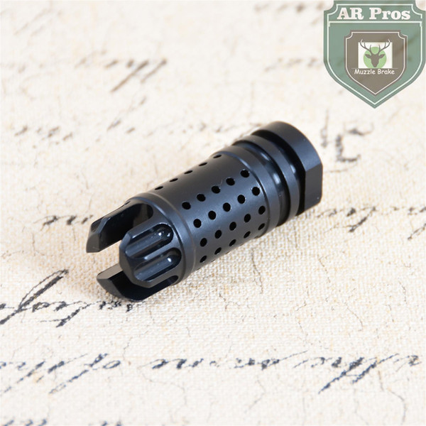 Multi Hole Flash Comp .223 5.56 1/2x28 tpi Threads Black Nitride Muzzle Brake