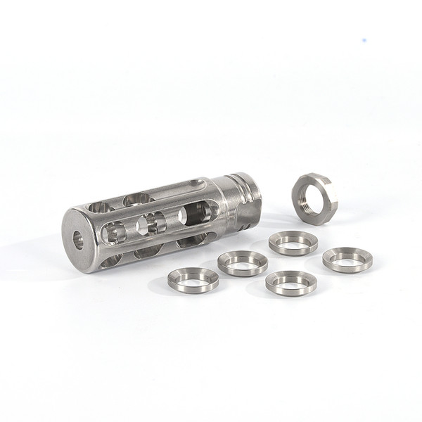 muzzle brake Stainless Steel 5.56/.223 Muzzle Brake with 1/2x28 TPI Muzzle device crush washer included