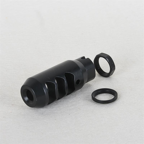 Free shippping Muzzle Device .308 M14x1LH Thread Muzzle Brake Pressure Reducer with Crush Washer + Jam Nut