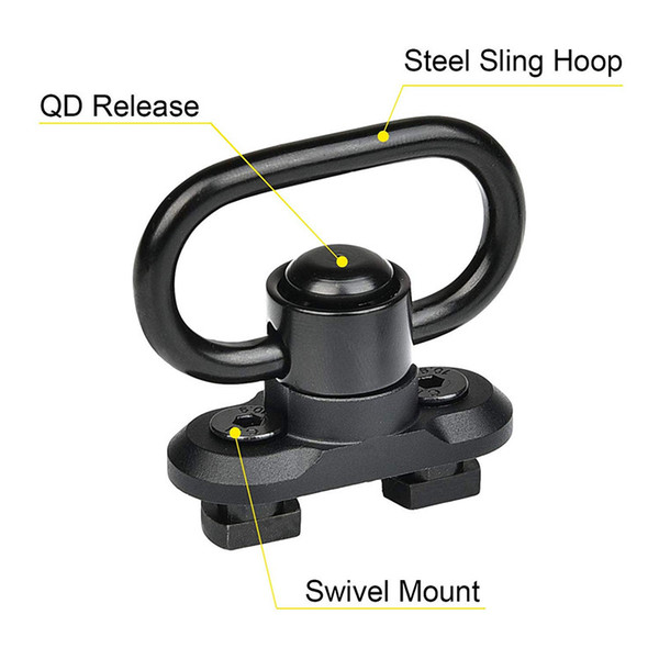 1.25 Inch QD Sling Mount MLOK w/ Quick Detachable Sling Swivel