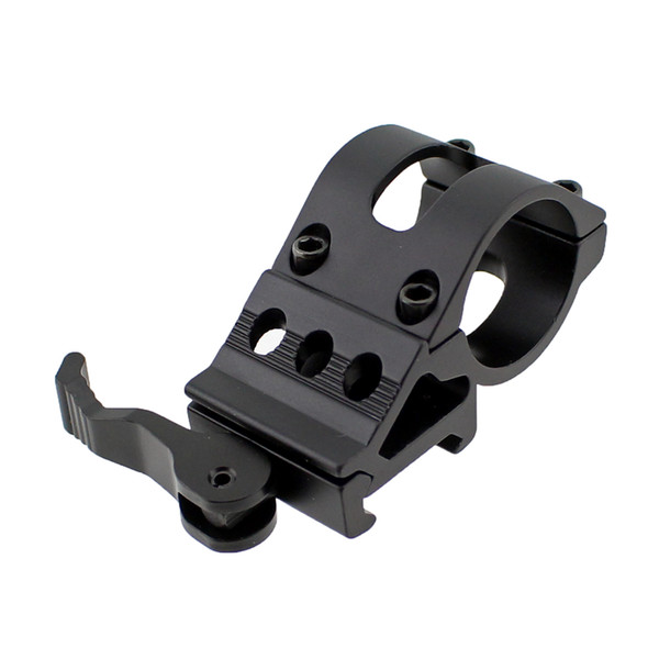 45 Degree Offset Ring QD Quick Release Scope Mount Fit 21mm Picatinny Rail Flashlight Gun Mount