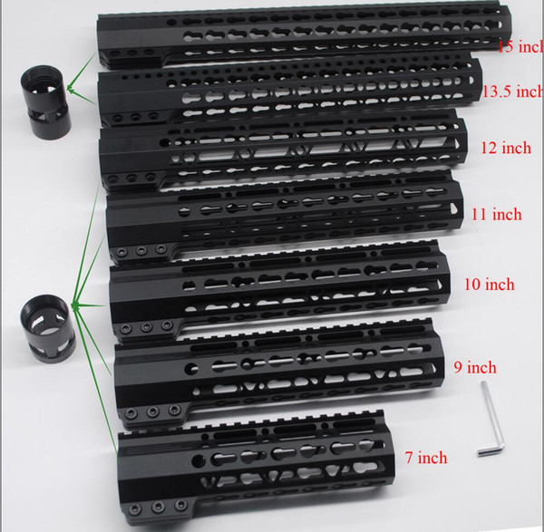 7'' 9'' 10'' 11'' 12'' 13.5'' 15'' Length Clamping Style Key mod Free Froating Handguard Rail Fit .223 Rifle